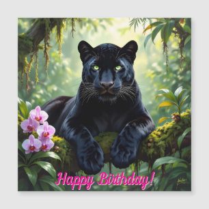 Carte Magnétique Panthère noire dans la jungle
