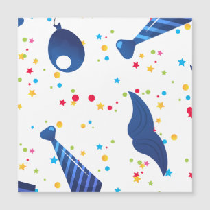 Carte Magnétique Papa cravate couleur bleue