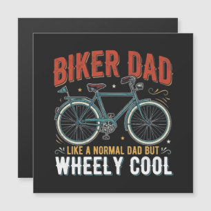Carte Magnétique Papa motard comme un papa normal mais roues cool