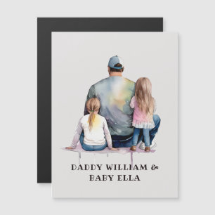Carte Magnétique Papa personnalisé et filles (9)