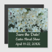 Carte Magnétique Paperwhite Narcissus Fleurs blanches délicates (Devant / Derrière)