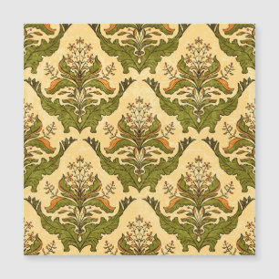 Carte Magnétique Papier peint floral classique : damassé stylisé.