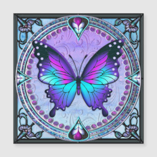 Carte Magnétique Papillon de sublimation avec Arrière - plan