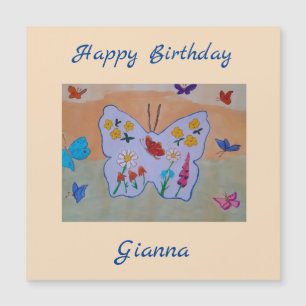 Carte Magnétique Papillon Dream Magnetic Birthday Card