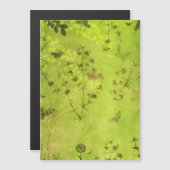 Carte Magnétique Papillon Fleur sauvage de la forêt verte (Devant / Derrière)