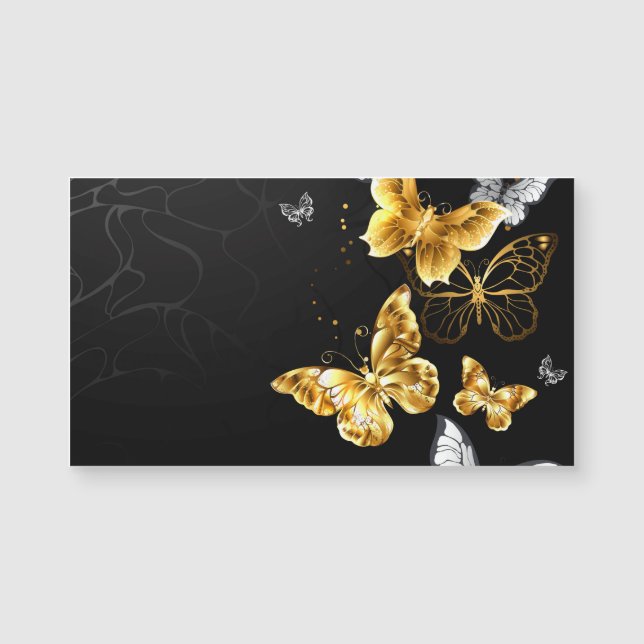 Carte Magnétique Papillons d'or (Devant)