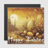 Carte Magnétique Pâques dans un monde apocalyptique (Devant / Derrière)