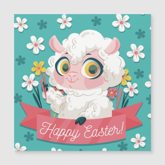 Carte Magnétique Pâques mignonnes (Devant)