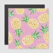 Carte Magnétique Paradis de l'ananas : Motif tropical (Devant / Derrière)