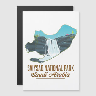 Carte Magnétique Parc national de Saiysad, arabie saoudite