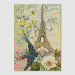 Carte Magnétique Paris France Voyage Vintage Art Antique Peinture