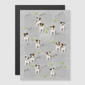 Carte Magnétique Parson Jack Russell Terriers gris calendrier 2020 (Devant / Derrière)