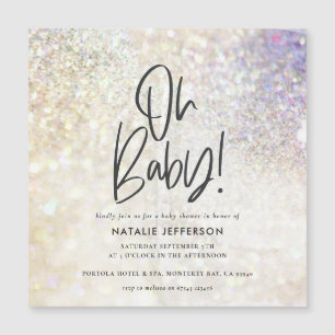 Carte Magnétique Parties scintillant brillant classe oh bébé!