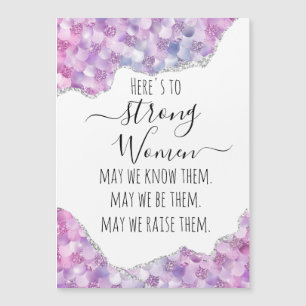 Carte Magnétique Parties scintillant de sirène violet et rose Idée 