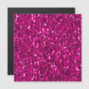 Carte Magnétique Parties scintillant étincelante rose chaud
