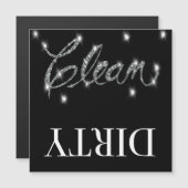 Carte Magnétique Parties scintillant look Nettoyer lave-vaisselle s (Devant / Derrière)