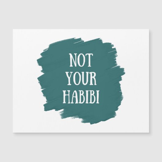 Carte Magnétique Pas ton Habibi (Devant)