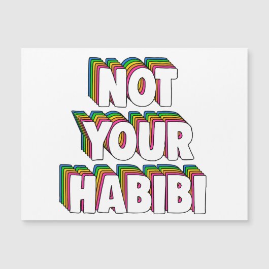 Carte Magnétique Pas votre Habibi (Devant)