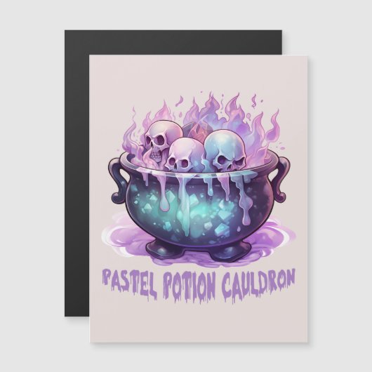 Carte Magnétique Pastel Potion Cauldron (Devant / Derrière)