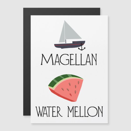Carte Magnétique Pastèque Magellan (Devant / Derrière)