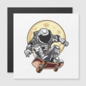 Carte Magnétique Patin Astronaute (Devant / Derrière)
