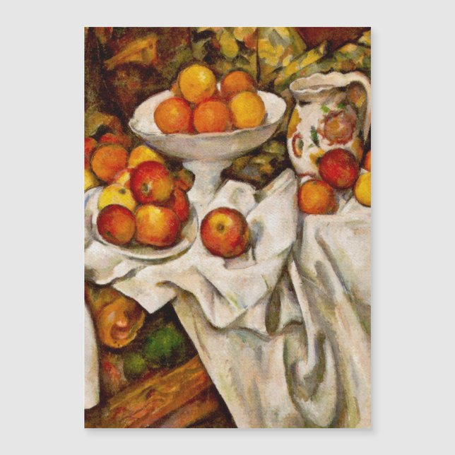 Carte Magnétique Paul Cezanne Pommes Oranges Impressionnisme (Devant)