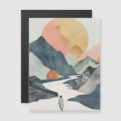 Carte Magnétique Paysage Abstrait de Boho (2) (Devant / Derrière)