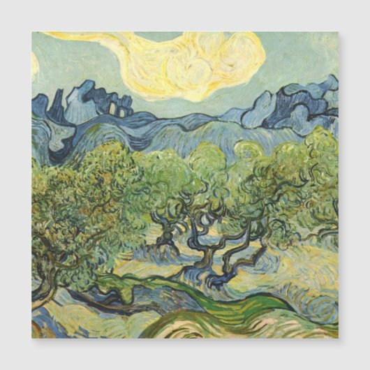 Carte Magnétique Paysage avec Olive Vincent Willem van Gogh (Devant)