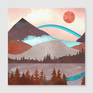 Carte Magnétique Paysage Blue Rainbow