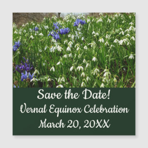 Carte Magnétique Paysage de fleurs de début de printemps à flanc de