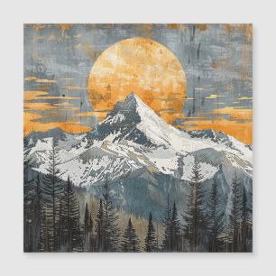 Carte Magnétique Paysage de montagne majestueux - Nature rustique