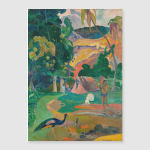 Carte Magnétique Paysage de Paul Gauguin Matamoe avec Peacocks