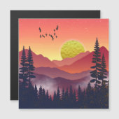 Carte Magnétique Paysage des monts Crimson (Devant / Derrière)