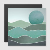 Carte Magnétique Paysage du monde Turquoise (Devant / Derrière)