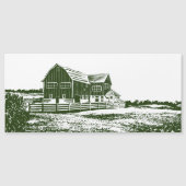 Carte Magnétique Paysage rural maison de ferme de style coupe (Devant)