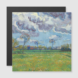 Carte Magnétique Paysage sous un ciel orageux Vincent Gogh