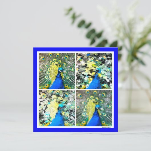 Carte magnétique Peacock Art (Debout devant)