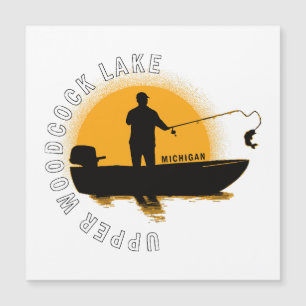 Carte Magnétique Pêche au lac Michigan