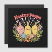 Carte Magnétique Peeps de Pâques (Devant / Derrière)