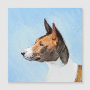 Carte Magnétique Peinture Basenji - Belle Art Original