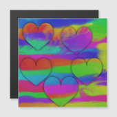 Carte Magnétique peinture colorée (Devant / Derrière)