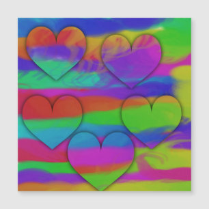 Carte Magnétique peinture colorée