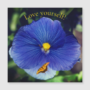 Carte Magnétique Pensée bleue viola