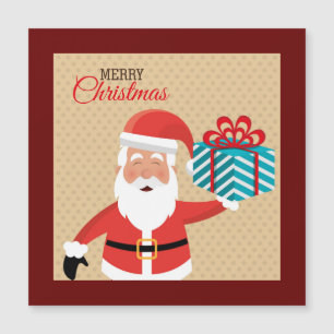 Carte Magnétique Père Noël Joyeux voeux de Noël