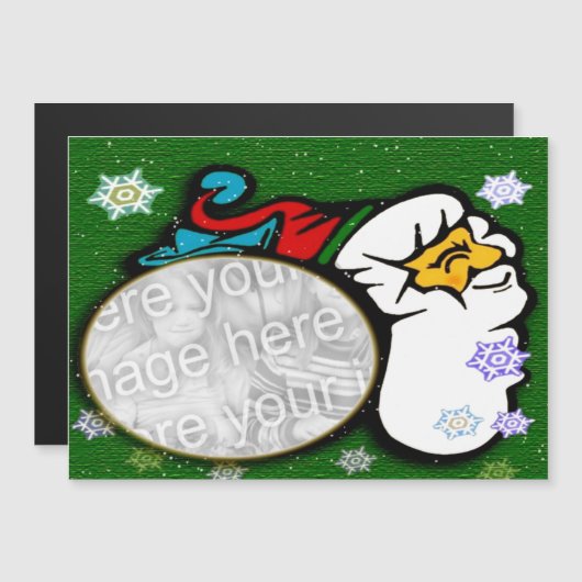 Carte Magnétique Père Noël personnalisable (Devant / Derrière)