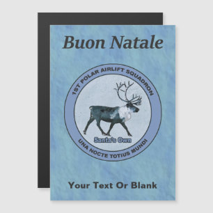 Carte Magnétique Père Noël Polar Sqdn - Subduit - Buon Natale