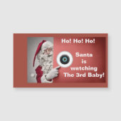 Carte Magnétique Père Noël regarde le troisième aimant pour bébé (Devant)