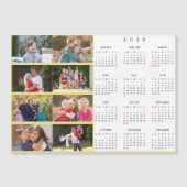 Carte Magnétique Personalized 8 Photo Collage Family 2026 Calendar (Devant)