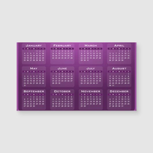 Carte Magnétique Personalized Customized 2026 (Devant)