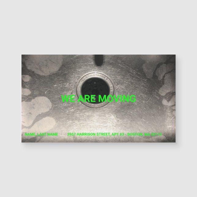 Carte Magnétique Personnalisable Déplacement, changement de nom, d' (Devant)